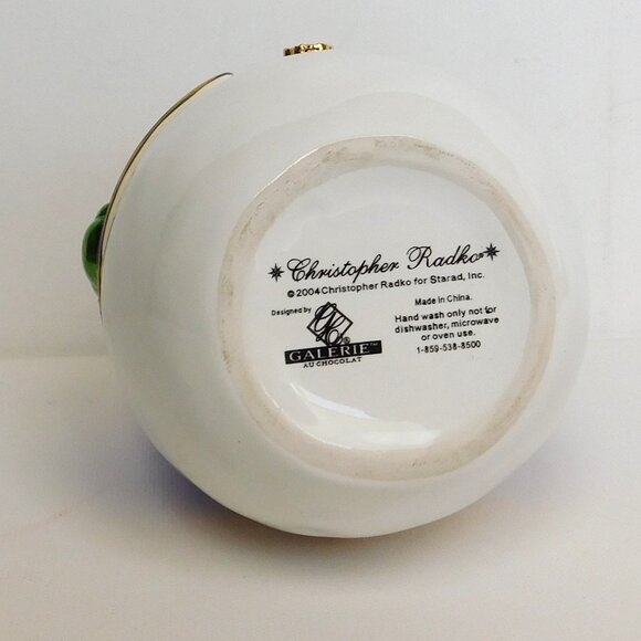 Christopher Radko "Chills Wills" Ceramic Hinged Snowman Trinket Box 6.5" - Picture 6 of 7